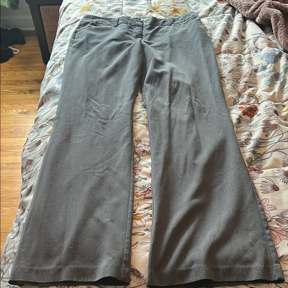 Gray Wide-Leg Trousers